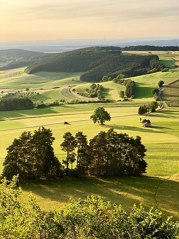 Landscape, Nature, View From Above, Greens, Hills, Meadows HD phone wallpaper