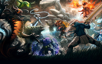 Radiant vs Dire, Dota 2 HD wallpaper