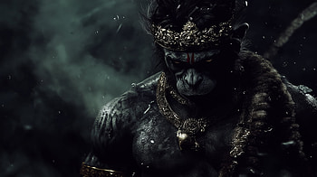 of Lord Hanuman in Dark Mystical Form - Hinduism God Art, hinduism, Lord Hanuman, god HD wallpaper