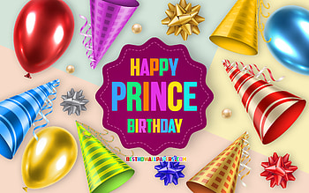 Happy Birtay Prince, , Birtay Balloon Background, Prince, creative art, Happy Prince birtay, silk bows, Prince Birtay, Birtay Party Background HD wallpaper