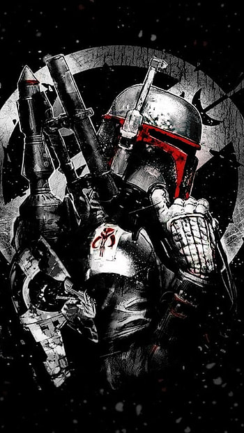 Boba Fett Black, Series, Character, Boba_Fett HD phone wallpaper