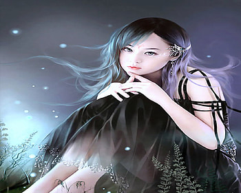 Alone, light, jademan, oriental, china, dark, female HD wallpaper