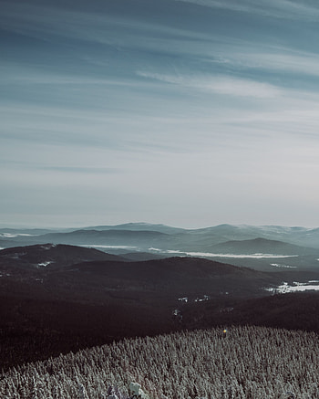 Nature, Trees, Sky, Mountains, Horizon, Fog, Dahl, Distance HD phone wallpaper