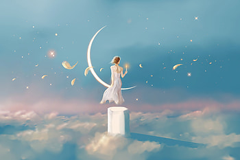 Angel Of Moon, artist, artwork, digital-art, artstation HD wallpaper