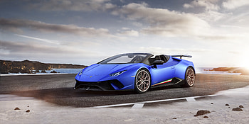 Lamborghini Huracán, 2018, speedster, blue sports car HD wallpaper