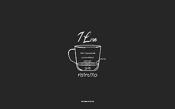 I love Ristretto Coffee, , gray background, Ristretto Coffee recipe, chalk art, Ristretto Coffee, coffee menu, coffee recipes, Ristretto Coffee ingredients, Ristretto HD wallpaper