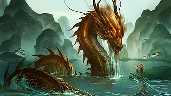Chinese, Dragons HD wallpaper