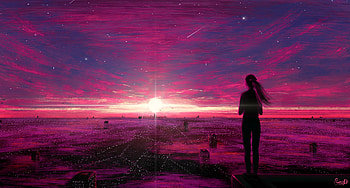 Art, Night, City, View From Above, Silhouette HD wallpaper