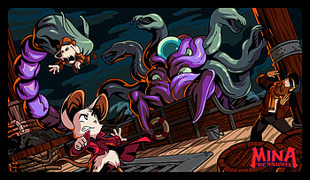 Mina the Hollower — : Kraken Shipboard Showdown, Video Game, Minna The Hollower, Tentacle, Pirate, Cartoon HD wallpaper