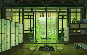 Japan, Art, Interior, Window, View HD wallpaper
