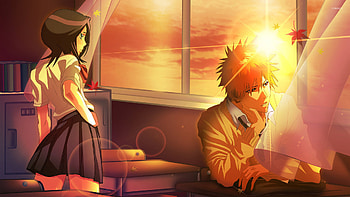 Bleach, Ichigo and Rukia HD wallpaper
