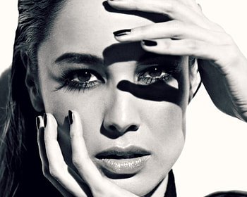 Berenice Marlohe, white, black, bw, girl, actress, hand, woman, face HD wallpaper