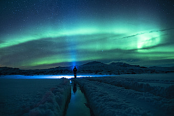 Alone, Nature, Loneliness, Northern Lights, Aurora Borealis, Lonely, North HD wallpaper