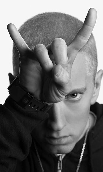 Eminem, finger, rap, white, legend, god HD phone wallpaper