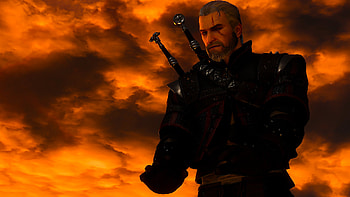 The Witcher 3 Geralt Near Bonfire, The Witcher 3: Wild Hunt HD wallpaper