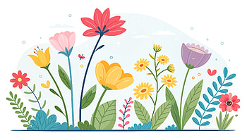 Vibrant Spring Flowers - Ultra, flower, illustration, garden, nature HD wallpaper