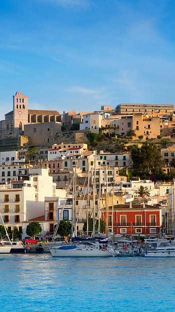 Eivissa Harbor, Ibiza HD phone wallpaper