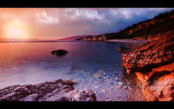 Village in the Cove , redsea HD wallpaper