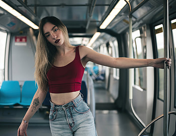 Girl Hand Holding The Handrail In The Bus , girls, model HD wallpaper