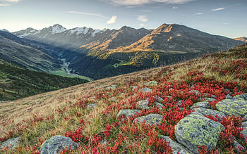 Autumn Sunrise in the Alps, autumn, Alps, Italy, mountains HD wallpaper