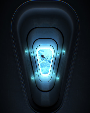 Universe, Glow, Porthole, Cosmonaut, Open Space HD phone wallpaper