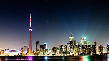 Toronto Skyline at Night, Nighttime city, Captivating views, Urban scenery HD wallpaper