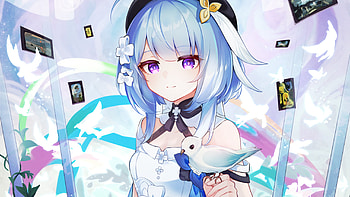 Purple Eyes Blue Hair Griseo Honkai Impact 3rd HD wallpaper