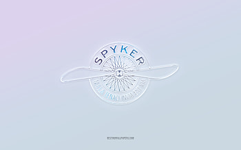 Spyker logo, cut out 3d text, white background, Spyker 3d logo, Spyker emblem, Spyker, embossed logo, Spyker 3d emblem HD wallpaper