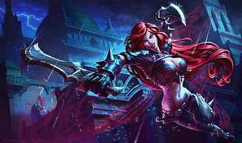 Katarina Monster Hunter , katarina-league-of-legends, league-of-legends, games, fantasy-girls, artist, artwork, digital-art HD wallpaper
