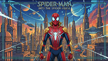 Into the Spider-Verse — Spider-Man Neon City, Spider-Man: Into The Spider-Verse, Spider Man, Superhero, Comic, Cityscape HD wallpaper