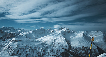 Nature, Mountains, Snow, Vertex, Top HD wallpaper