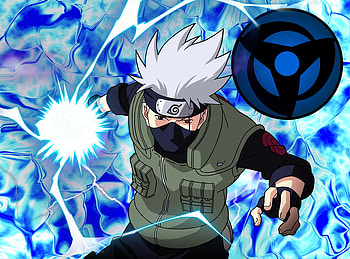 chidori, naruto, sharingan, kakashi HD wallpaper