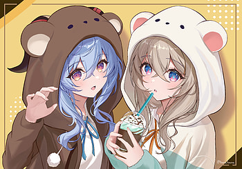 Ganyu & Firefly Cozy Crossover - Genshin Impact & Honkai Star Rail, Ganyu (Genshin Impact), Firefly (Honkai: Star Rail), Honkai: Star Rail, Genshin Impact HD wallpaper