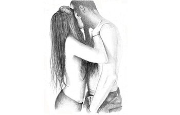 Black / White, abstract, man, black and white, drawing, beautiful, woman HD wallpaper