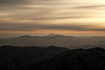 Nature, Sunset, Sky, Mountains, Fog, Dahl, Distance HD wallpaper