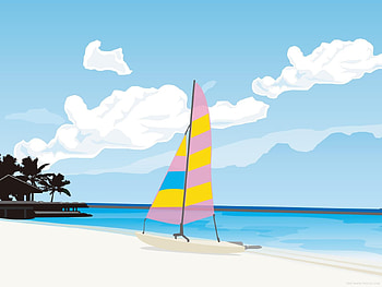 Sailboat, sand, saiiling, beach HD wallpaper