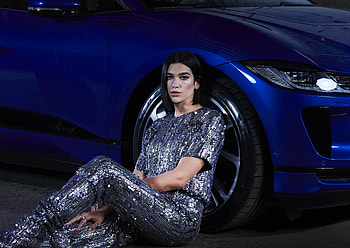 Dua Lipa, shining silver dress, beautiful HD wallpaper