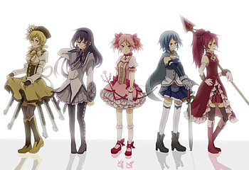 The Cavalry Is Here, colorful, anime, swords, dresses, guns, girls, weapons, warriors HD wallpaper
