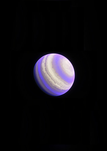 Violet planet, fantasy, art HD phone wallpaper