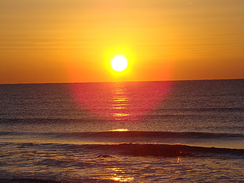Sunrise At Beach, sunrise, beach, nature, deviantart HD wallpaper