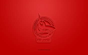 HC TWK Innsbruck, creative 3D logo, red background, Elite Ice Hockey League, Austrian Hockey Club, Innsbruck, Austria, Hockey, HC TWK Innsbruck 3d logo HD wallpaper