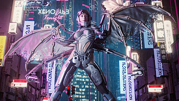 Girl Of Cyber City, scifi, cyberpunk, artist, artwork, digital-art, artstation HD wallpaper