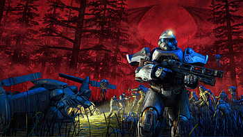 Fallout 76 Warrior in Red Forest, video game, Fallout 76 HD wallpaper