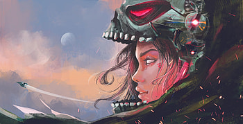 Art, Girl, Mask, Robot, Face HD wallpaper