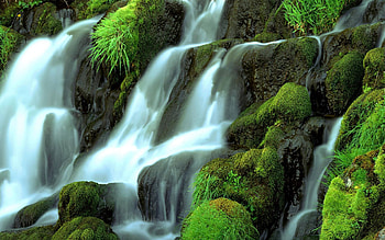 running waterfall, river, fun, waterfall, cool, nature HD wallpaper