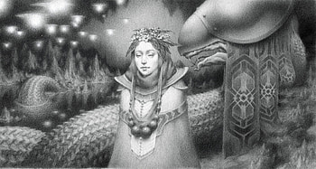 The pale prophet, white, black, art, fantasy, bw, pale prophet, girl, petra frank HD wallpaper