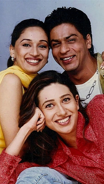Dil toh pagal hai, srk, madhuri dixit, karishma kapoor HD phone wallpaper