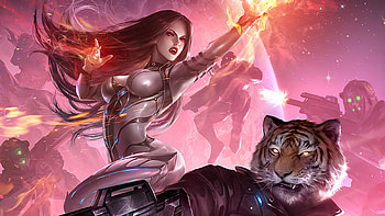 Star Justice Space Witch, artist, artwork, digital-art HD wallpaper