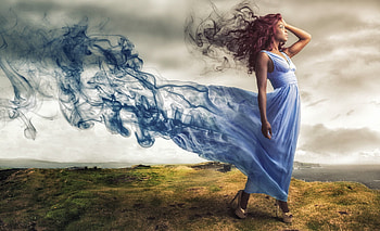 Dress Manipulation, girl, artist, digital-art HD wallpaper