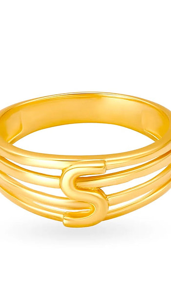 S Name Ka, Gold Ring HD phone wallpaper